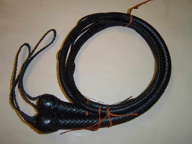3ft Black 12 plait Matched pair of Signal Whips A.JPG